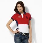 polo ralph lauren tee shirt de femmes ocean race red blance,polo manches du match triple longues chemise marine